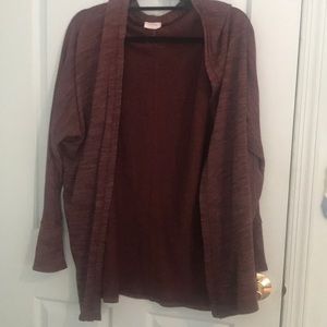 Maroon Open Cardigan